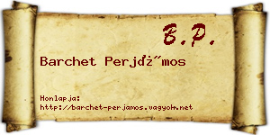Barchet Perjámos névjegykártya